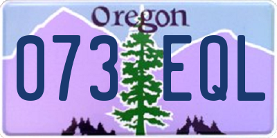 OR license plate 073EQL