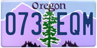 OR license plate 073EQM