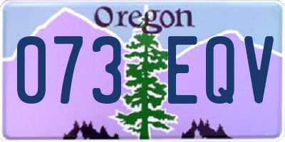 OR license plate 073EQV