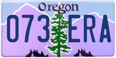 OR license plate 073ERA