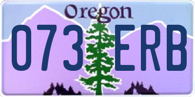 OR license plate 073ERB