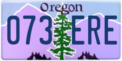 OR license plate 073ERE