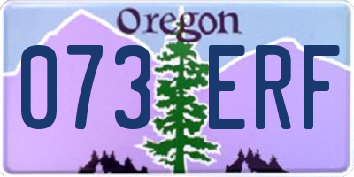 OR license plate 073ERF