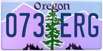 OR license plate 073ERG