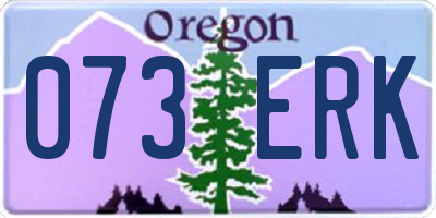 OR license plate 073ERK