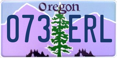 OR license plate 073ERL