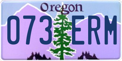 OR license plate 073ERM