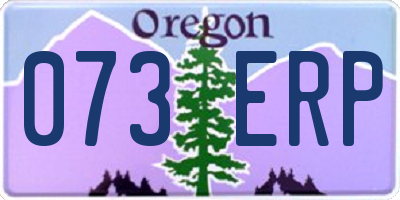 OR license plate 073ERP