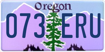 OR license plate 073ERU