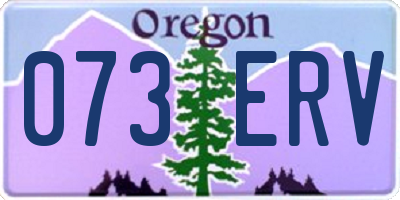 OR license plate 073ERV