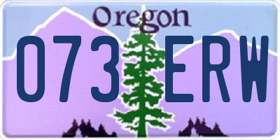 OR license plate 073ERW