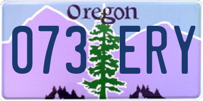 OR license plate 073ERY