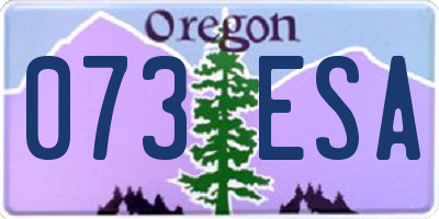 OR license plate 073ESA