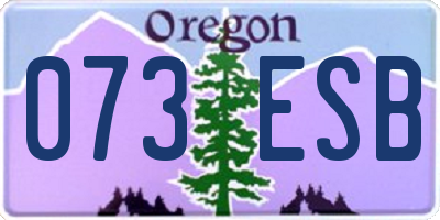 OR license plate 073ESB