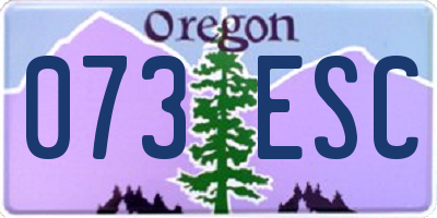 OR license plate 073ESC