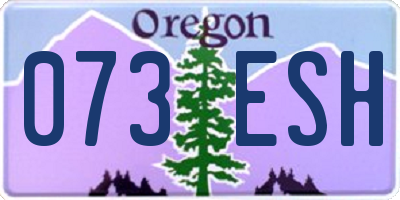 OR license plate 073ESH
