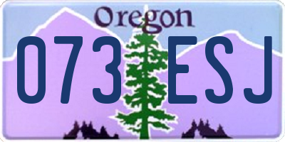 OR license plate 073ESJ