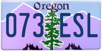 OR license plate 073ESL
