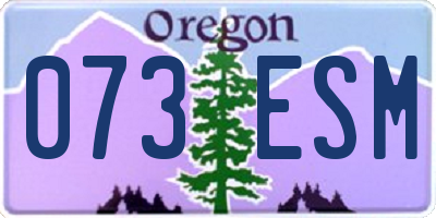 OR license plate 073ESM