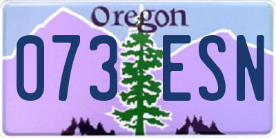 OR license plate 073ESN