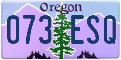 OR license plate 073ESQ