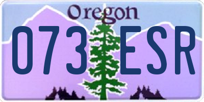 OR license plate 073ESR