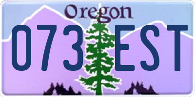 OR license plate 073EST