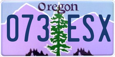 OR license plate 073ESX
