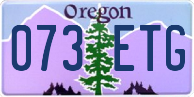 OR license plate 073ETG