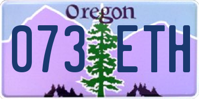 OR license plate 073ETH