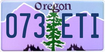 OR license plate 073ETI