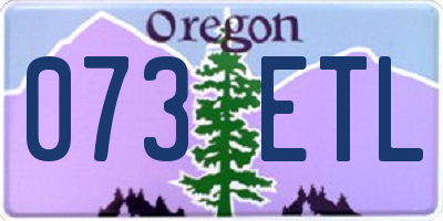OR license plate 073ETL
