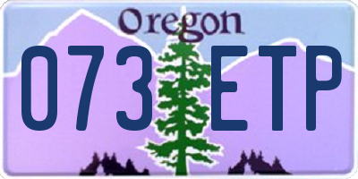 OR license plate 073ETP