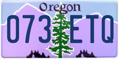 OR license plate 073ETQ