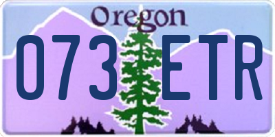 OR license plate 073ETR