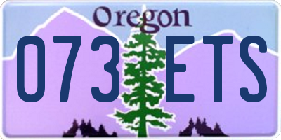 OR license plate 073ETS