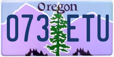 OR license plate 073ETU