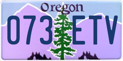 OR license plate 073ETV