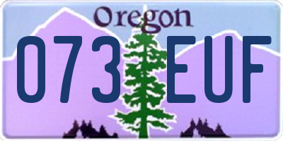 OR license plate 073EUF