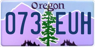 OR license plate 073EUH