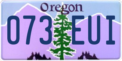 OR license plate 073EUI