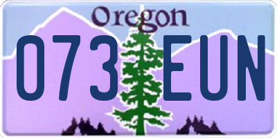 OR license plate 073EUN