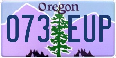 OR license plate 073EUP