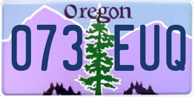 OR license plate 073EUQ