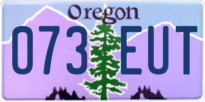 OR license plate 073EUT