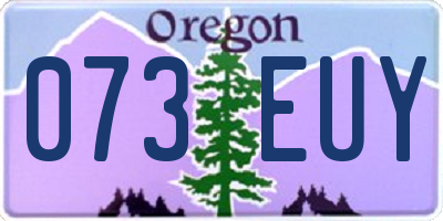 OR license plate 073EUY