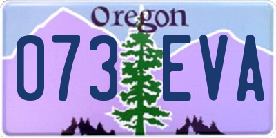 OR license plate 073EVA