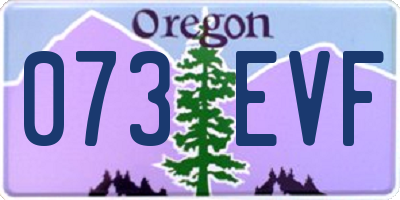 OR license plate 073EVF