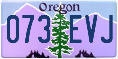 OR license plate 073EVJ