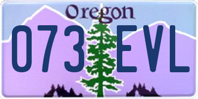 OR license plate 073EVL